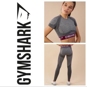 Gymshark Flex Set: Charcoal/Deep Plum